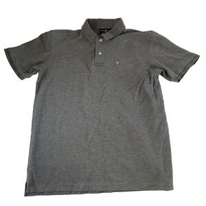Psycho Bunny Men’s Size 7 Gray Pique Polo Shirt Embroidered Logo Short Sleeve